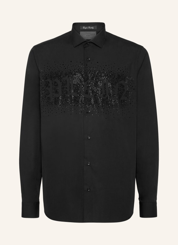 PHILIPP PLEIN Hemd GOTHIC PLEIN Slim Fit SCHWARZ