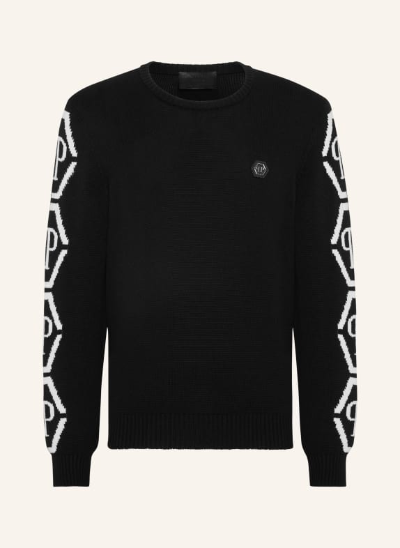 PHILIPP PLEIN Pullover HEXAGON SCHWARZ