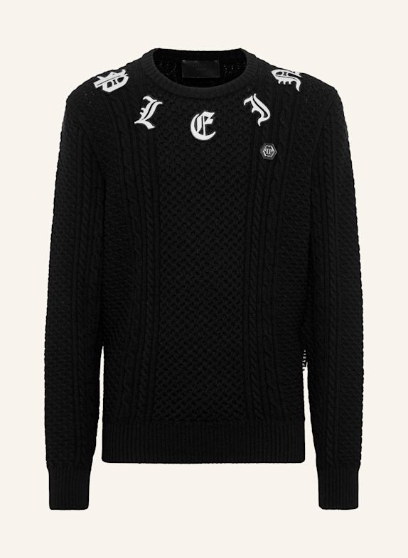 PHILIPP PLEIN Pullover MONOGRAM SCHWARZ