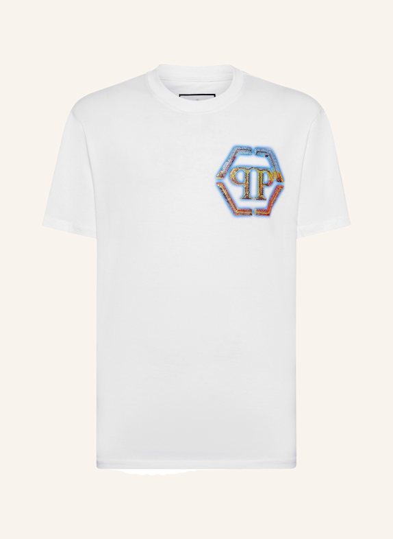 PHILIPP PLEIN T-Shirt HEXAGON WEISS