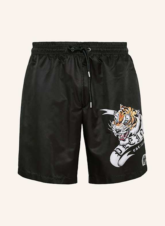 PHILIPP PLEIN Badeshorts TATTOO SCHWARZ