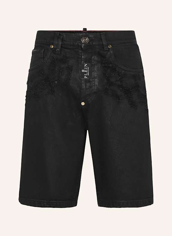 PHILIPP PLEIN Jeansshorts SCHWARZ