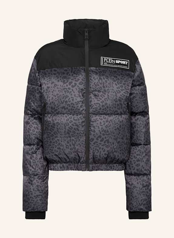 PLEIN SPORT Daunenjacke LEOPARD SCHWARZ