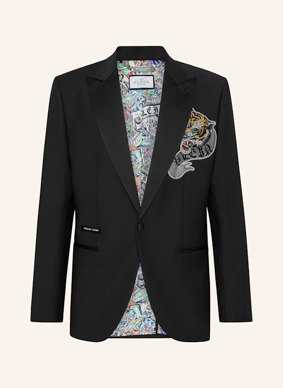 PHILIPP PLEIN PHILIPP PLEIN Einknopf-Blazer Slim Fit TATTOO SCHWARZ