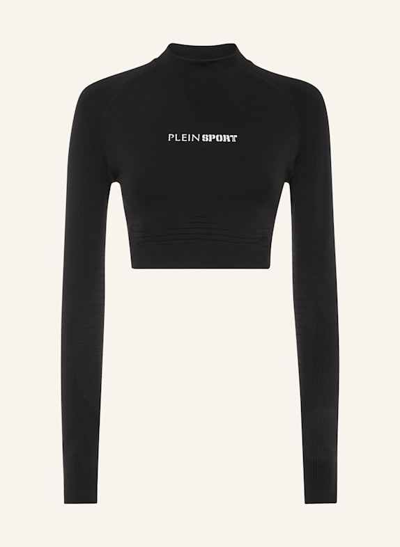 PLEIN SPORT Cropped Top SCHWARZ