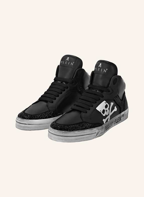 PHILIPP PLEIN Hightop-Sneaker mit Steinbesatz RETROKICKZ SCHWARZ