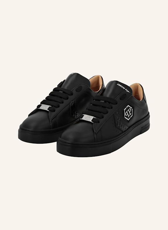 PHILIPP PLEIN Leder Sneaker ARROW SCHWARZ