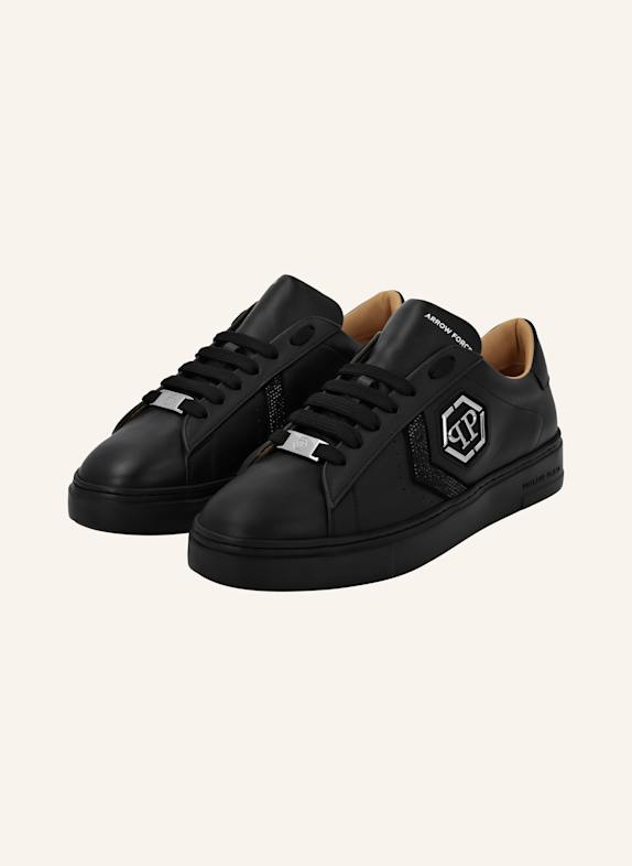 PHILIPP PLEIN Leder Sneaker ARROW SCHWARZ