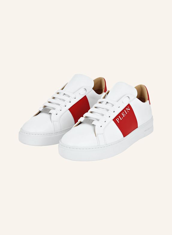 PHILIPP PLEIN Leder Sneaker WEISS