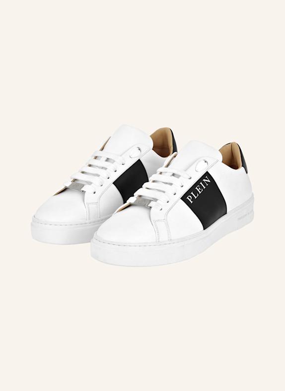 PHILIPP PLEIN Leder Sneaker WEISS