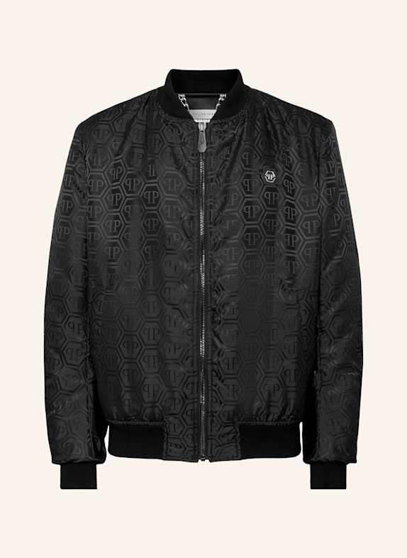 PHILIPP PLEIN Blouson mit Wolle MONOGRAM SCHWARZ