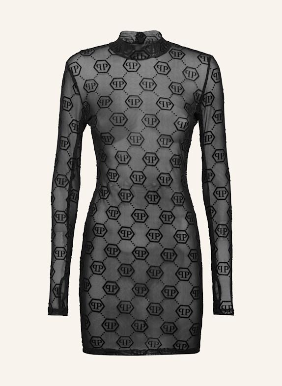 PHILIPP PLEIN Minikleid MONOGRAM SCHWARZ