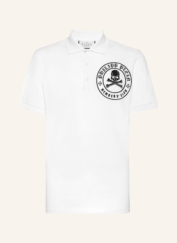 PHILIPP PLEIN Poloshirt SKULL&BONES WEISS