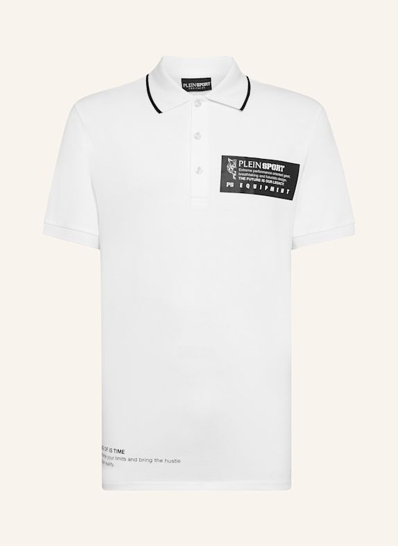 PLEIN SPORT Poloshirt WEISS/ SCHWARZ