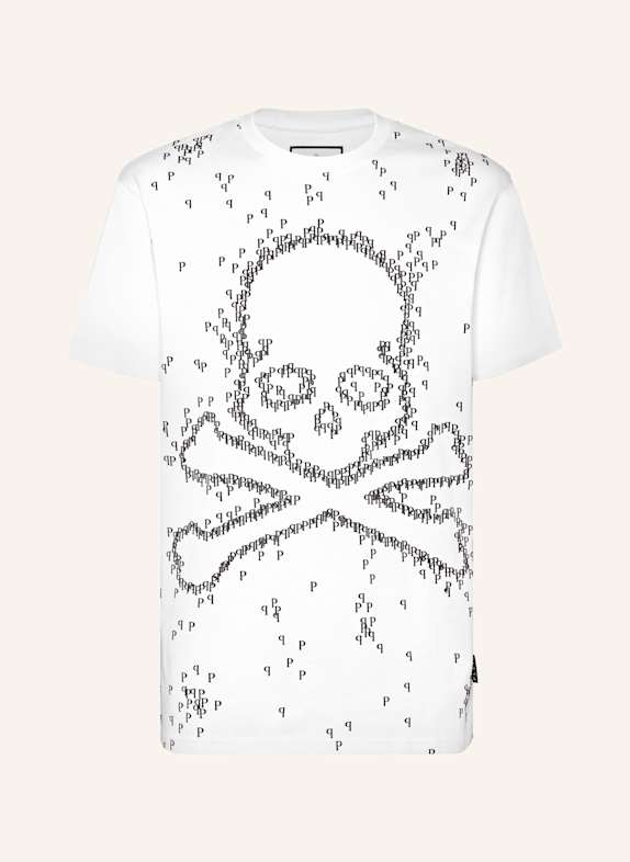 PHILIPP PLEIN PHILIPP PLEIN T-Shirt SKULL&BONES WEISS