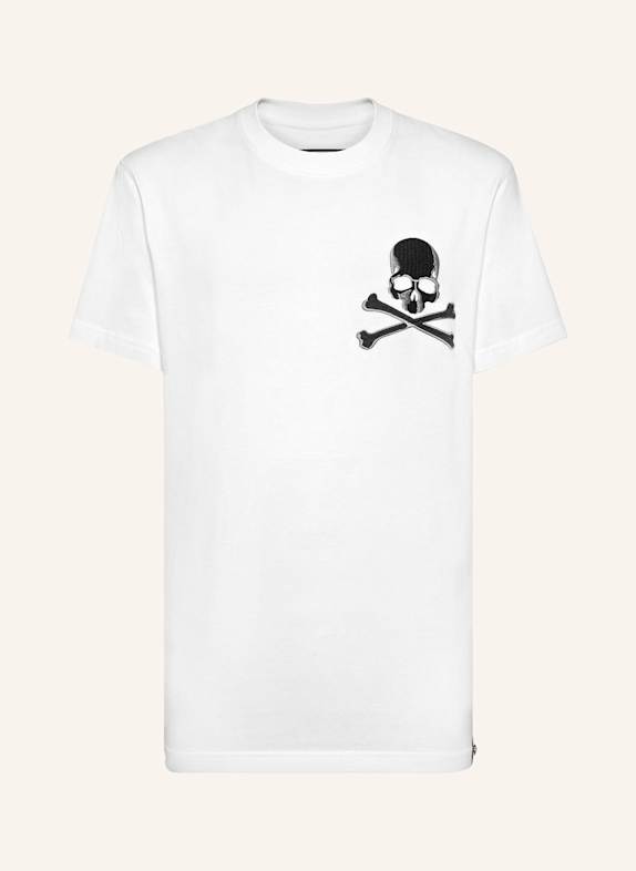 PHILIPP PLEIN PHILIPP PLEIN T-Shirt SKULL&BONES WEISS