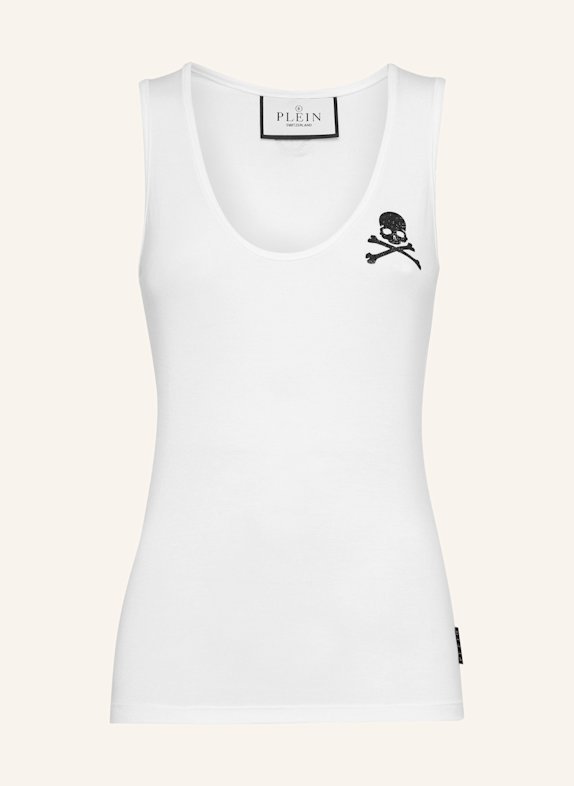 PHILIPP PLEIN PHILIPP PLEIN Tanktop SKULL&BONES WEISS