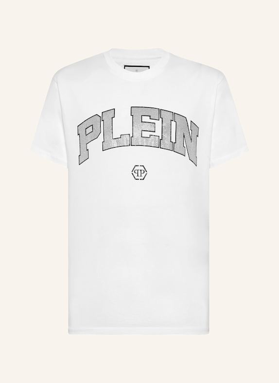 PHILIPP PLEIN PHILIPP PLEIN T-Shirt T-Shirt mit Steinenbesatz WEISS