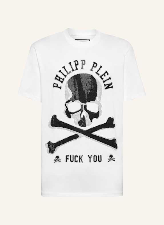 PHILIPP PLEIN PHILIPP PLEIN T-Shirt SKULL&BONES WEISS