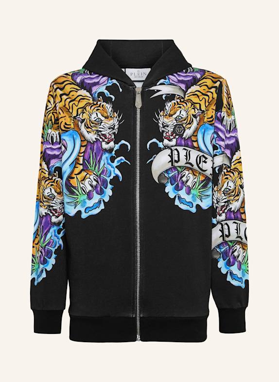 PHILIPP PLEIN Sweatjacke mit Kapuze TATTOO SCHWARZ