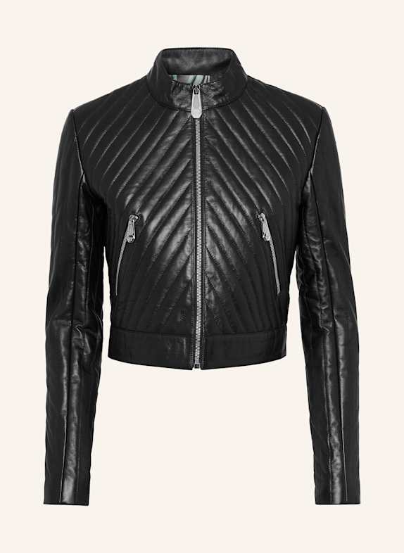 PHILIPP PLEIN PHILIPP PLEIN Leder Biker-Jacke FLAME SCHWARZ