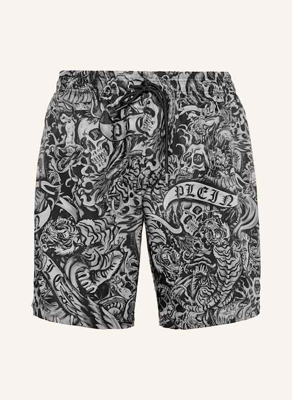 PHILIPP PLEIN Badeshorts TATTOO SCHWARZ