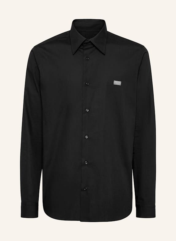 PHILIPP PLEIN PHILIPP PLEIN Shirt Sugar Daddy Cut LS Strass Skull&Bones SCHWARZ