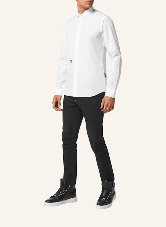 PHILIPP PLEIN Slim-Fit-Hemd SKULL WEISS