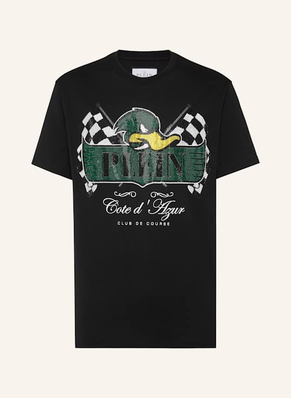PHILIPP PLEIN T-Shirt Rundhalsausschnitt Ss DUCK SCHWARZ