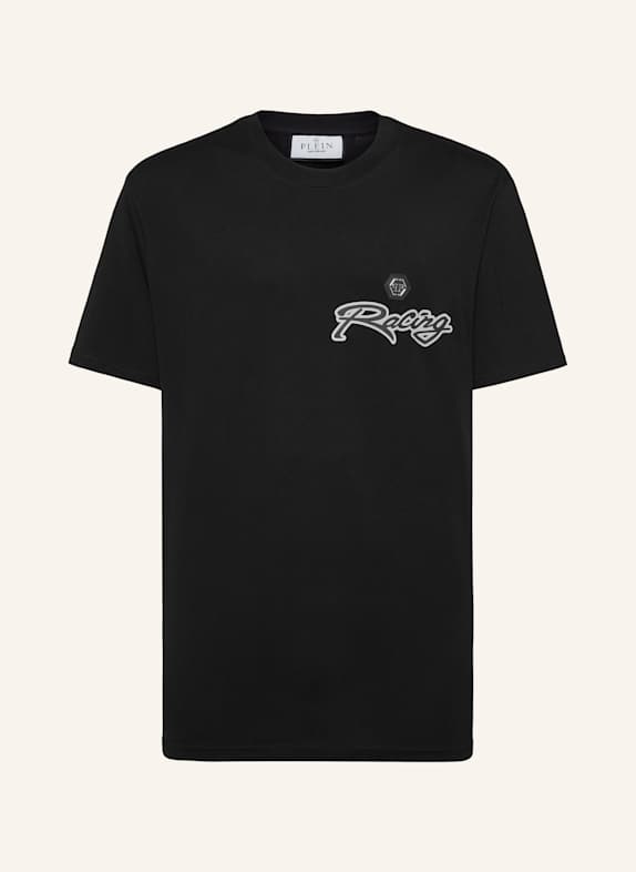 PHILIPP PLEIN T-Shirt Rundhalsausschnitt Ss HEXAGON SCHWARZ