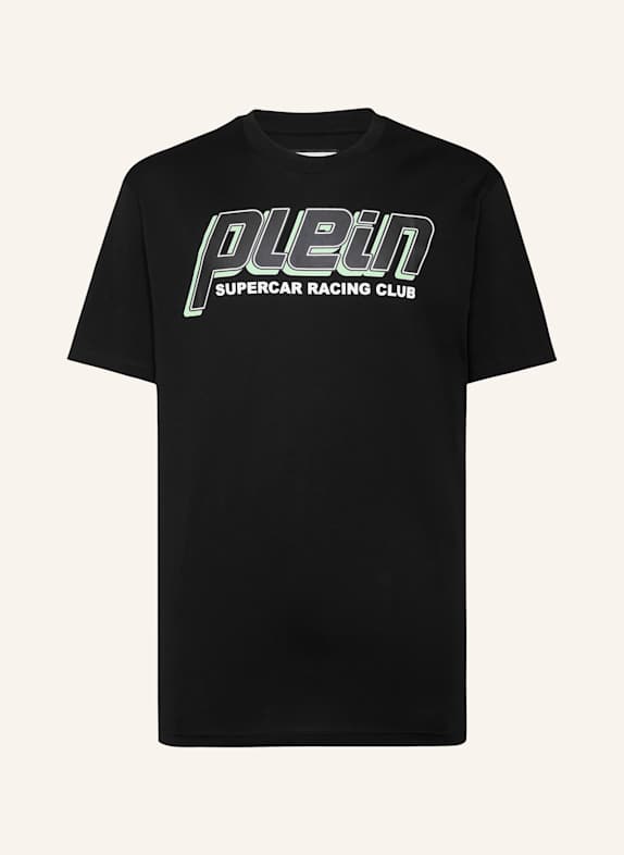 PHILIPP PLEIN T-Shirt Rundhalsausschnitt Ss RACING SCHWARZ