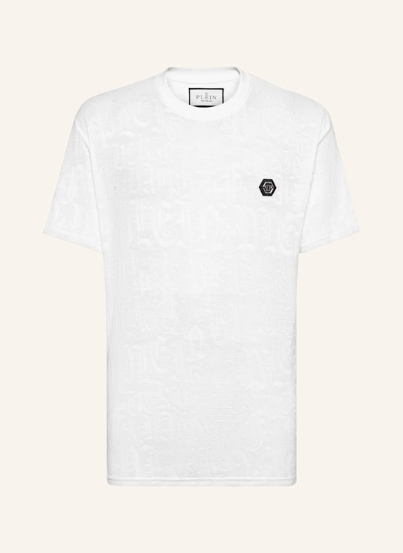 PHILIPP PLEIN T-Shirt Rundhalsausschnitt Ss MONOGRAM WEISS