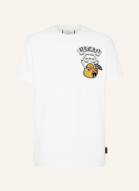 PHILIPP PLEIN T-Shirt Rundhalsausschnitt Ss DUCK WEISS