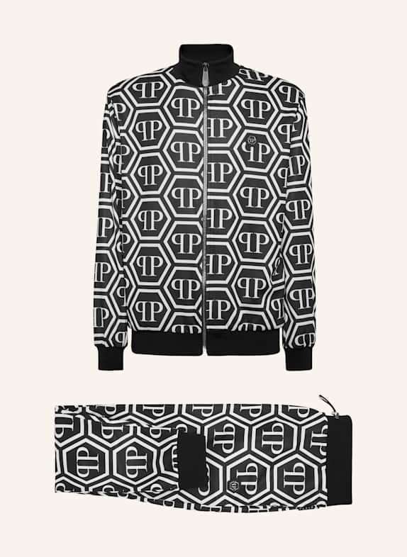 PHILIPP PLEIN Jogging-Jacke MONOGRAM SCHWARZ