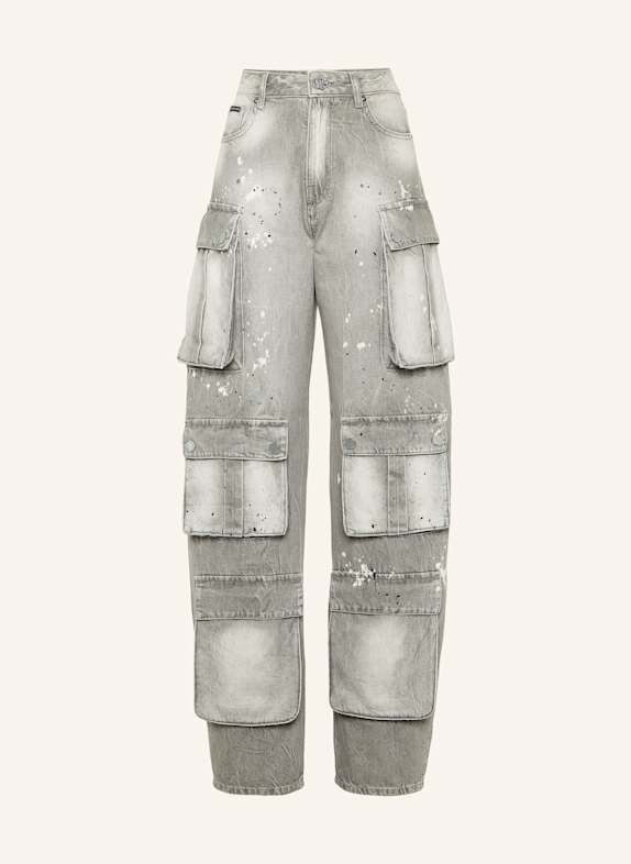 PHILIPP PLEIN PHILIPP PLEIN Denim Cargo Trousers HELLGRAU