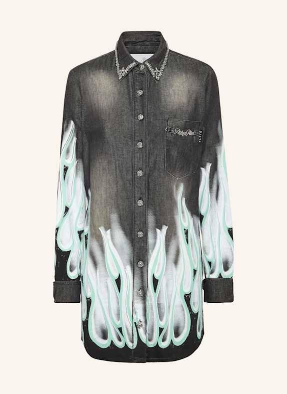 PHILIPP PLEIN PHILIPP PLEIN Jeanshemd RACING GRAU