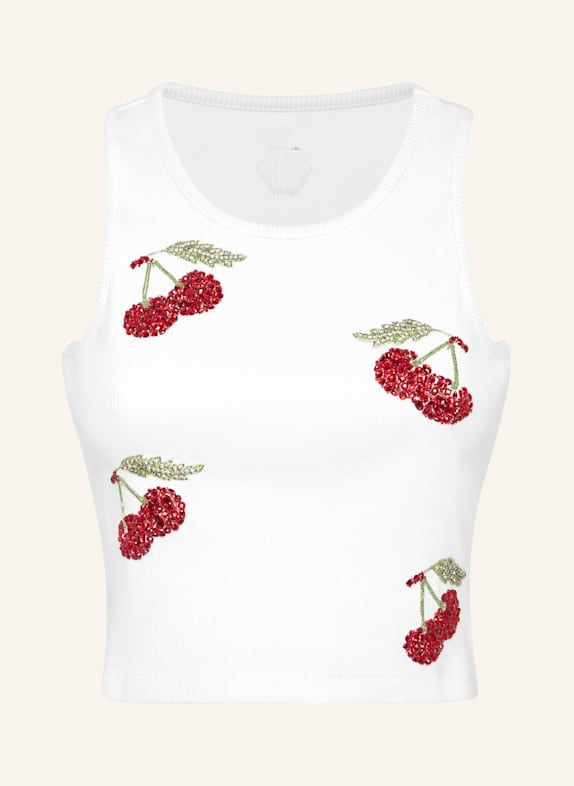 PHILIPP PLEIN Tank-Top CHERRIES WEISS