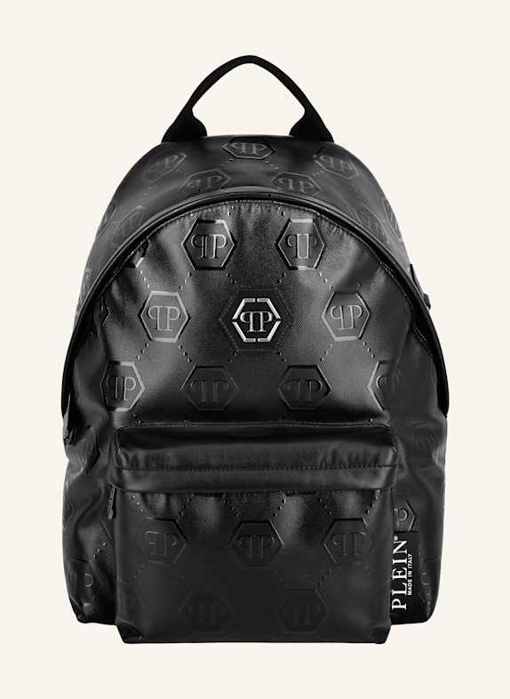 PLEIN SPORT Rucksack MONOGRAM SCHWARZ