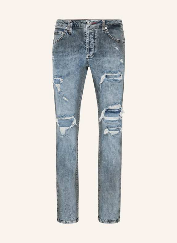 PHILIPP PLEIN PHILIPP PLEIN Denim Super Straight Cut Fit Trousers DUNKELGRAU