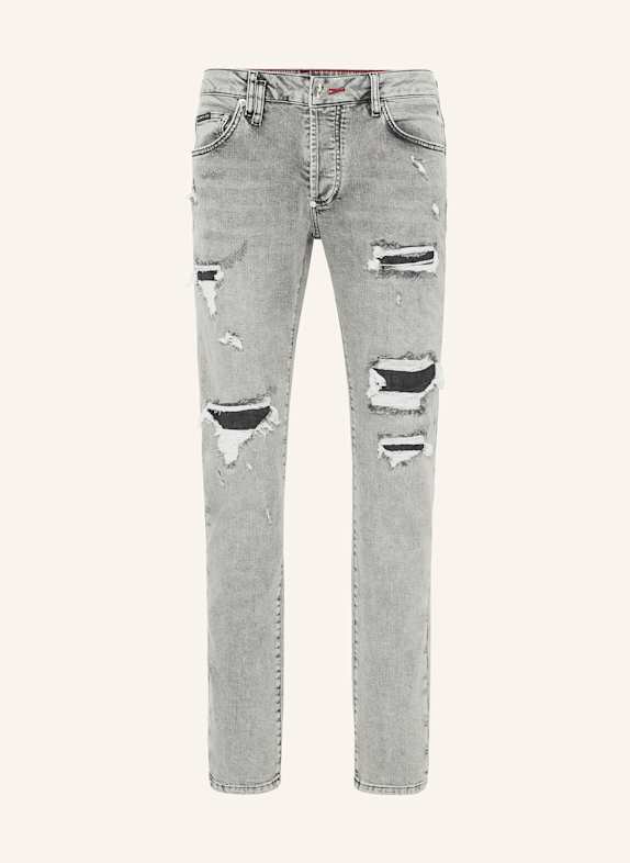 PHILIPP PLEIN PHILIPP PLEIN Denim Super Straight Cut Fit Trousers GRAU