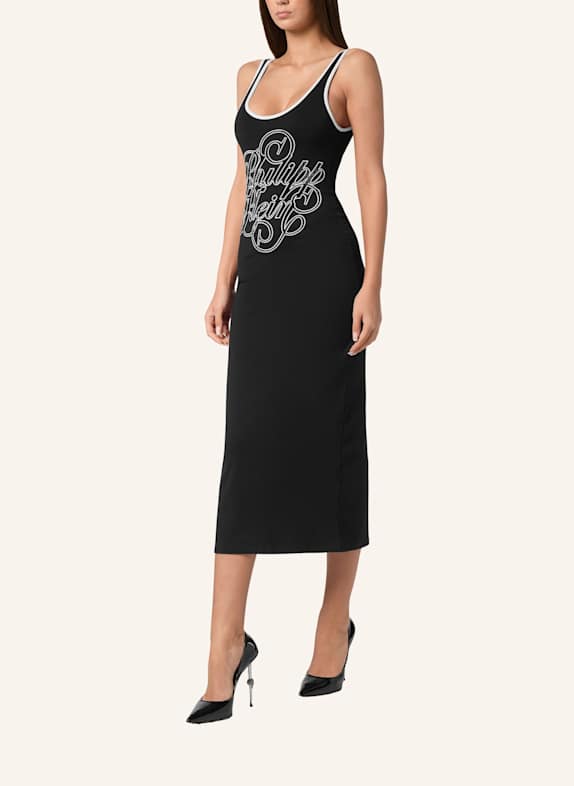 PHILIPP PLEIN PHILIPP PLEIN Tanktop Long Dress Signature SCHWARZ