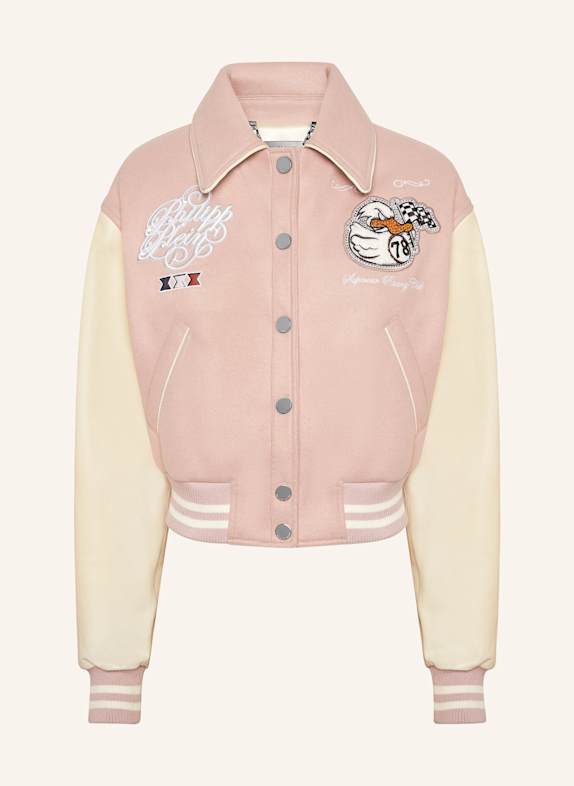 PHILIPP PLEIN PHILIPP PLEIN Bomber Jacket College PP Duck ROSÉGOLD/ SCHWARZ