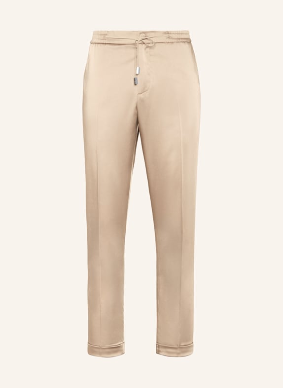 PHILIPP PLEIN PHILIPP PLEIN Satin Trousers Tailored Fit BEIGE