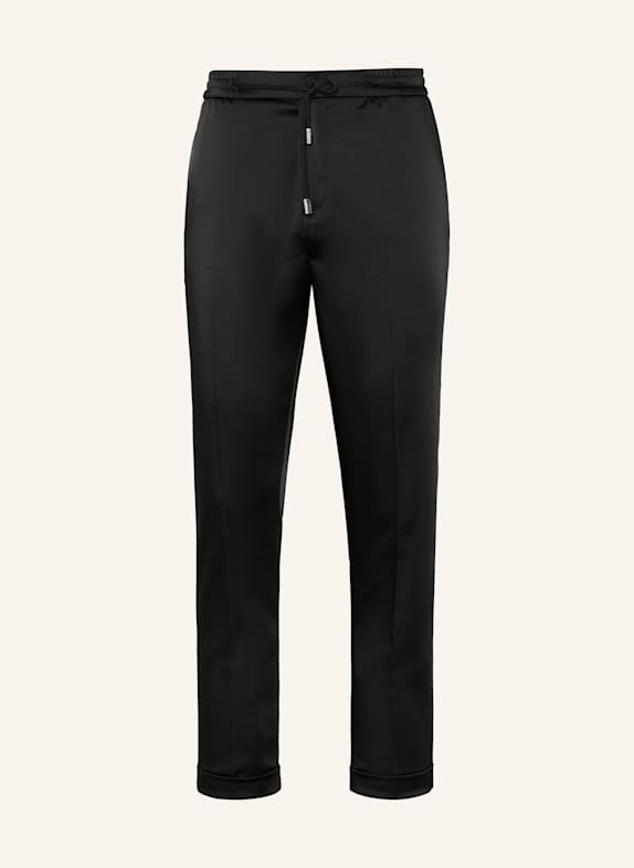 PHILIPP PLEIN PHILIPP PLEIN Satin Trousers Tailored Fit SCHWARZ