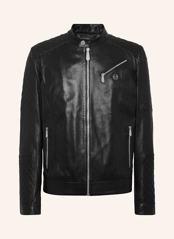 PHILIPP PLEIN PHILIPP PLEIN Padded Leather Moto Bomber