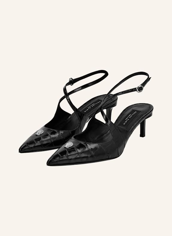 PHILIPP PLEIN Slingback-Schuhe SCHWARZ