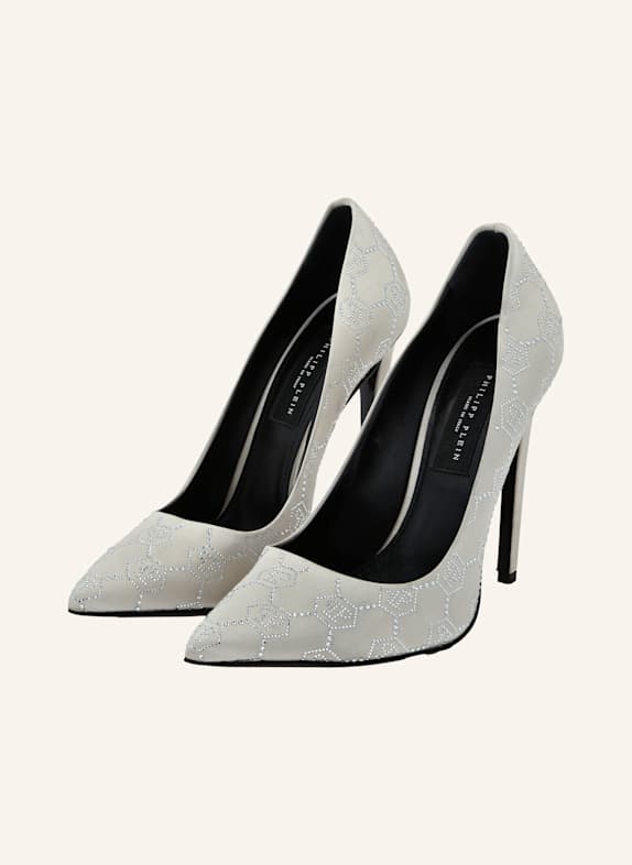 PHILIPP PLEIN Dekolleté Hi-Heels MONOGRAM BEIGE