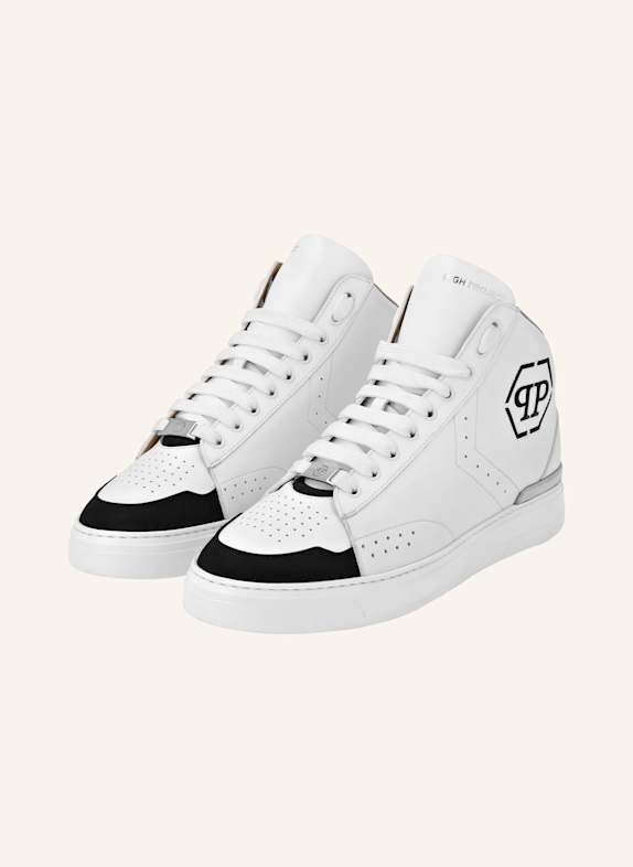 PHILIPP PLEIN Mid-Top Turnschuhe HEXAGON SCHWARZ