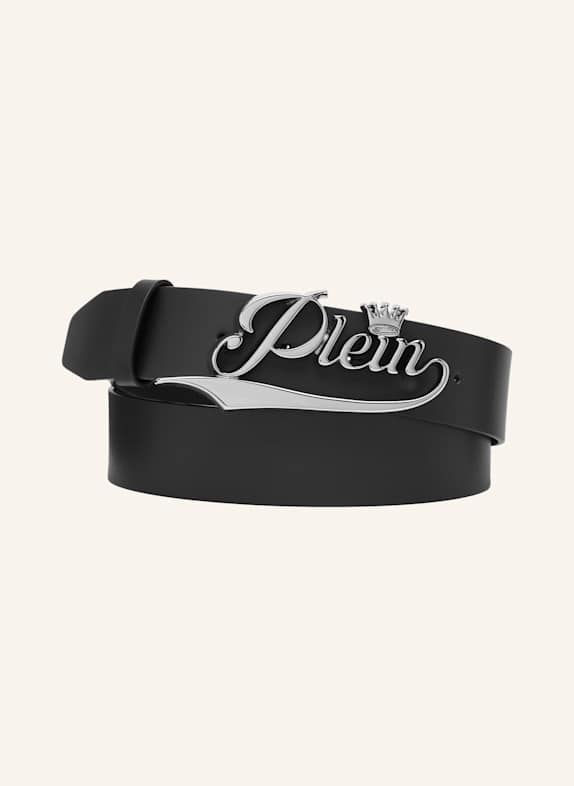 PHILIPP PLEIN PHILIPP PLEIN Gürtel KING PLEIN SCHWARZ/ SILBER