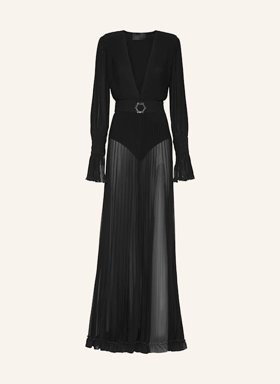 PHILIPP PLEIN Langes Kleid SCHWARZ